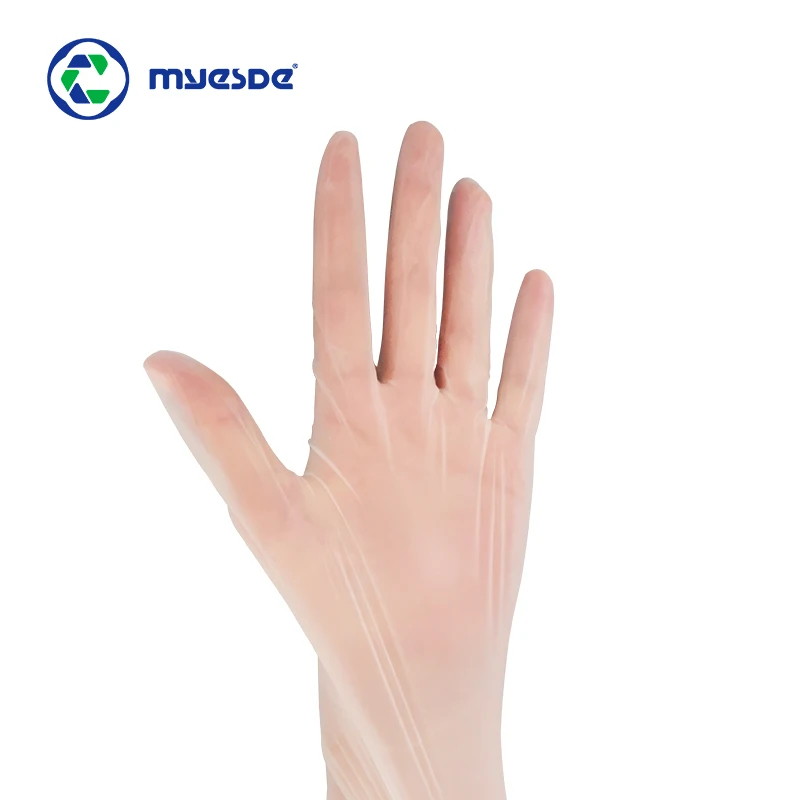 double bagged cleanroom packed beaded cuff 12inch powder free cleanroom vinyl pvc gloves class100 glove 2