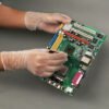 double bagged cleanroom packed beaded cuff 12inch powder free cleanroom vinyl pvc gloves class100 glove 4